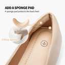 FINIWOR Loafers for Women Flats Shoes Women Pointed Toe Dress Shoes Comfortable Memory Foam Penny Loafers Slip On Shoes(Leather Beige 6/37)