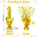 6 Pack Metallic Foil Spray Centerpiece Table Decoration Gold Party Centerpieces Table Decorations for Birthday Wedding Anniversary Graduation Party Decor