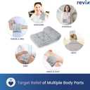 REVIX Microwave Heating Pad, 6 * 12" Multipurpose Heating Pad Microwavable with Flaxseeds for Muscles, Moist Heat Pack for Neck, Back, Knee, Gray
