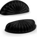 Probrico 5 Pack Matte Black Cabinet Cup Pulls,3 Inch(76mm) Hole Centers Vintage Drawer Pulls Kitchen Hardware for Cabinet Drawer Dresser