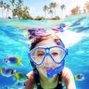 Gintenco Kids Snorkel Set, Diving Mask for Children as Unisex Kids Swimming Goggles, Anti-Fog Diving Mask and Dry Top Snorkel Combo Set for Junior and Youth