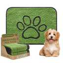 Qeils Reusable Dog Pee Pads, 2 Pack Super Absorbent & Leakproof Washable Puppy Pads with Soft Green Top Layer, for Potty Training, Crates, Couch, Car Seats & Pet Beds, 18"x24"