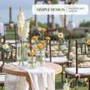 24 Clear Glass Vases | 3 Heights (6.5 H+5 H+3.9 H), Curved-Rim Cylinder Vases for Rustic Farmhouse Centerpieces, Wedding Table Decor Bud Vases in Bulk