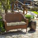 Arden Outdoor Wicker Settee Cushion, 41.5 x 18, Rain-Proof, Fade Resistant Tan Leala