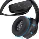 SOPROM Silicone Earpads Cover for Beats Studio 2/3/Pro Wired/Wireless Over-Ear Headphones, Protective, Sweatproof, Washable, Durable Ear Pads Cushion Protector - Black