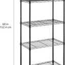 Amazon Basics 5-Shelf Multipurpose Adjustable Steel Garage Shelving Unit, Storage Rack for Kitchen, 200 lbs Per Shelf, Easy Assembly, 13.4"D x 23.2"W x 60"H, Black
