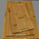 Hiware 3-piece Bamboo Cutting Boards for Kitchen, Heavy Duty Bamboo Cutting Board with Juice Groove, Wood Cutting Board Set for Meat, Vegetables