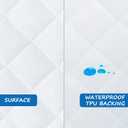 Bassinet Mattress Pad Cover Fit for Hourglass/Oval Bassinet Mattress, Waterproof Bassinet Mattress Protector Quilted Bassinet Sheets (32"x17") 2 Pack for Boys Girls, White