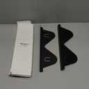 2 Pack Stove Gap Covers Stainless Steel, Stove Gap Filler for Kitchen, Adjustable Length 13.7" to 26.7" Heat Resistant Easy to Clean for Gap Between Stove and Counter, Black