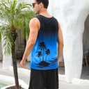 uideazone Mens Beach Tank Top Summer Sleeveless Shirt Graphic Quick Dry Gym Workout Tank Top (XXL)