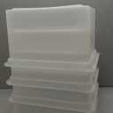 IRIS USA File Box, Plastic File Organizer with Lids for Letter/Legal File, Portable Document Box For Moving, Storage Bin with Durable and Secure Lid, Stackable Nestable BPA-Free, Clear 35 Qt. 4 Pack