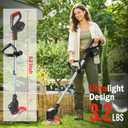 Weed Wacker Cordless, 21V Electric Weed Eater Battery Powered with 2X 2.0Ah Batteries and Charger, 5 Types 26Pcs Blade, 3-in-1 Stringless Grass Trimmer Lawn Edger Brush Cutter for Garden Yard