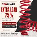 Rear Coil Springs for 2009-2018 Ram 1500, 75% Increased Load Support, Constant Rate Heavy Duty Rear Suspension Springs, Helps Reduce Rear Sag for Towing, Hauling & Bed Load, Pair，RED