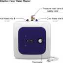 110V-120V 1500W Small Electric Under Sink Tank 8 Gallon Hot Water Heater Storage,Food Trucks Instant RV TR Trailer Kitchen Compact,Wall or Floor Mounted, Easy to Install,30L