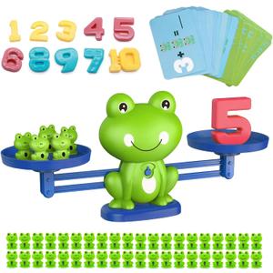 Snugzy Frog Balance Counting Toys, Number Counting Scale Games for Kids Cool Math Learning Games for Boys and Girls Preschool Kindergarten Learning STEM Montessori Educational Toys for 3+ (93 PCS)