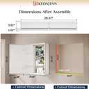 Keonjinn Medicine Cabinet Mirror 30" x 26", Assembly Needed, White Bathroom Mirror with Storage, Beveled Aluminum Frame, Stepless Adjustable Shelves, Surface Mount or in Wall