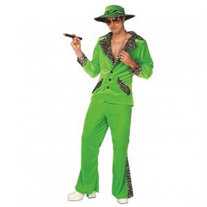 Mens 70s Pimp Daddy Costume Green Standart