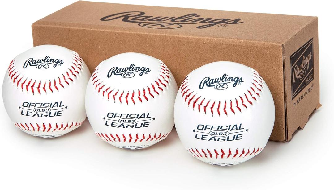Rawlings | Official League Recreational Use Practice Baseballs | OLB3 | Youth/8U | 3 Count