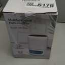 Small Dehumidifiers for Bedroom w/Air Purifying Function, 1000 ml/35 oz for 2500 Cubic Feet (260 sq ft) with 7 Colorful LED Lights Timer Set Negative Ions Below 30 dB, Auto Shut-Down