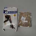 Truform Sheer Compression Stockings, 15-20 mmHg, Women's Thigh High Length, 20 Denier, Nude, Large