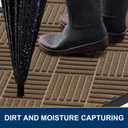 Smiry Front Door Mat Outside Entrance, Heavy Duty Outdoor Indoor Natural Rubber Doormat, Non Slip, Trap Dirt and Moisture, Easy Clean, Low Profile Patio Porch Entryway Mat, 59x20, Brown