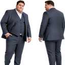 GATMSTZ 3 Piece Suits for Men Big and Tall Regular Fit Blazer Men Tuxedo Suit Set Classic Fit Jacket Vest Pants (Grey,60R) (Gray)