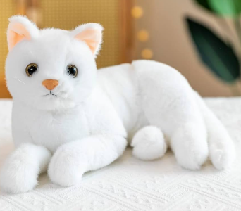 LoYuSenn 12 Inch White Cat Stuffed Animal Plush Toys