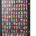 144 Shot Glasses Display Case Spuer Large Capacity Shot Glass Holder with HD Acrylic Front 98% UV Protection Solid Wooden Wall Mounted Cabinet for Collection