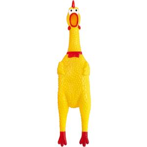 Rubber Chicken,Squeeze Squawking Chicken,Yellow Screaming Chicken Dog Toys,Prank Noise Maker Dog Toys for Silly Novelty Party Favors,Family Games 12 Inch