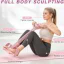 Pedal Resistance Bands with Handles, Upgrade 6-Tube Natural Rubber Foot Pedal Resistance Bands, Multifunction Fitness Bands for Abdomen Waist Arms Legs Training