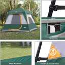 UNP 2/4/6/8 Person Tent, Portable Cabin Tent, Camping Tent 4-Person Easy Set Up, Waterproof with Top Rainfly for Outdoor Camping/Hiking