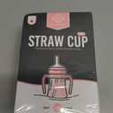 GROSMIMI Spill Proof no Spill Magic Sippy Cup with Straw with Handle for Baby and Toddlers, Customizable, PPSU, BPA Free 6 oz (Pink)