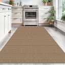 KOZYFLY Washable Area Rug 4x6 ft Non Slip Rubber Backed Living Room Rugs Braided Woven Cotton Kitchen Rugs Indoor Entryway Rug Floor Carpet for Dining Living Room Bedroom, Tan/Orange/Brown