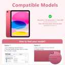 Wenlaty for iPad A16 11th Generation Case 11 Inch 2025, for iPad 10th Generation Case 10.9 Inch 2022 with Pencil Holder, 360 Rotating Protective Cover, Detachable Magnetic Back,Watermelon Pink