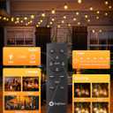 Brightown 75FT Solar String Lights Outdoor with Remote and 36 LED Shatterproof Bulbs, Dimmable & Timable, 3 Light Modes, Solar Patio String Lights Outdoor for Cafe, Garden, Deck, Outside Wedding