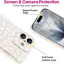 OOK Compatible with iPhone 17 Leopard Case with Wrist Strap, White Leopard Cheetah TPU Shockproof Protection Slim Cover with Camera Protection for Women Girls, for 6.3inch