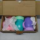 Nuby Wonder Cup - Spill-Proof Toddler Sippy Cups - (3 Pack) 5 oz - Sip from All Sides - Leak Resistant - Spoutless Transition Cup - Aqua/Purple/Pink