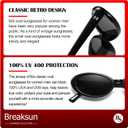 Retro Oval Sunglasses for Women Men Fashion Small Oval Sunglasses 90s Vintage Shades (3 Pack (Black/Grey+ G15+ Brown Gradient))