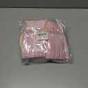 CENLBJ 150 Pcs Pink Paper Plates and Napkins and Forks,50 Guest Disposable Party Supplies Include Plates Napkins Plastic Forks for Baby Shower,Birthday,Bridal,Wedding