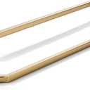 khtumeware 1-Pack 12 Inch Square Brushed Brass Appliance Cabinet Pulls, Solid Satin Brass Zinc Alloy Heavy-Duty Handles for Kitchen/Bathroom Cabinets, Drawers & Cupboards (12 Inch Center to Center)