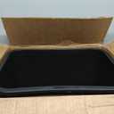 Amazon Basics Rectangular Plastic Office Wastebasket, Easy to Clean, 10 Gallon, Black, 2-Pack