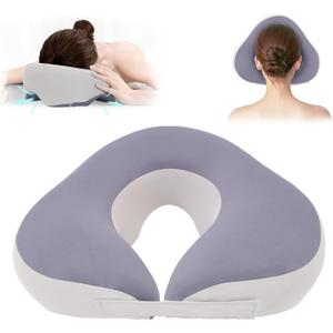 Face Down Pillow for Eye Surgery Recovery & Vitrectomy - Prone Headrest for Retinal Detachment, Stomach Sleepers & Massage - Adjustable Strap, Removable Cover (Grey)