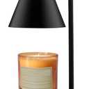SOKCVSEA Candle Warmer Lamp - Candle Warmer with Dimmable, Birthday Gifts for Women Mom Gifts, House Warming Gifts New Home Decor, Wax Melt with 2 Bulbs Black