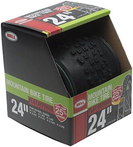 Bell 7091038 Flat Defense Mountain Bike Tire, 24" x 1.75-2.125", Black, 24" x 1.75-2.25", Black - 24" x 1.75-2.25"
