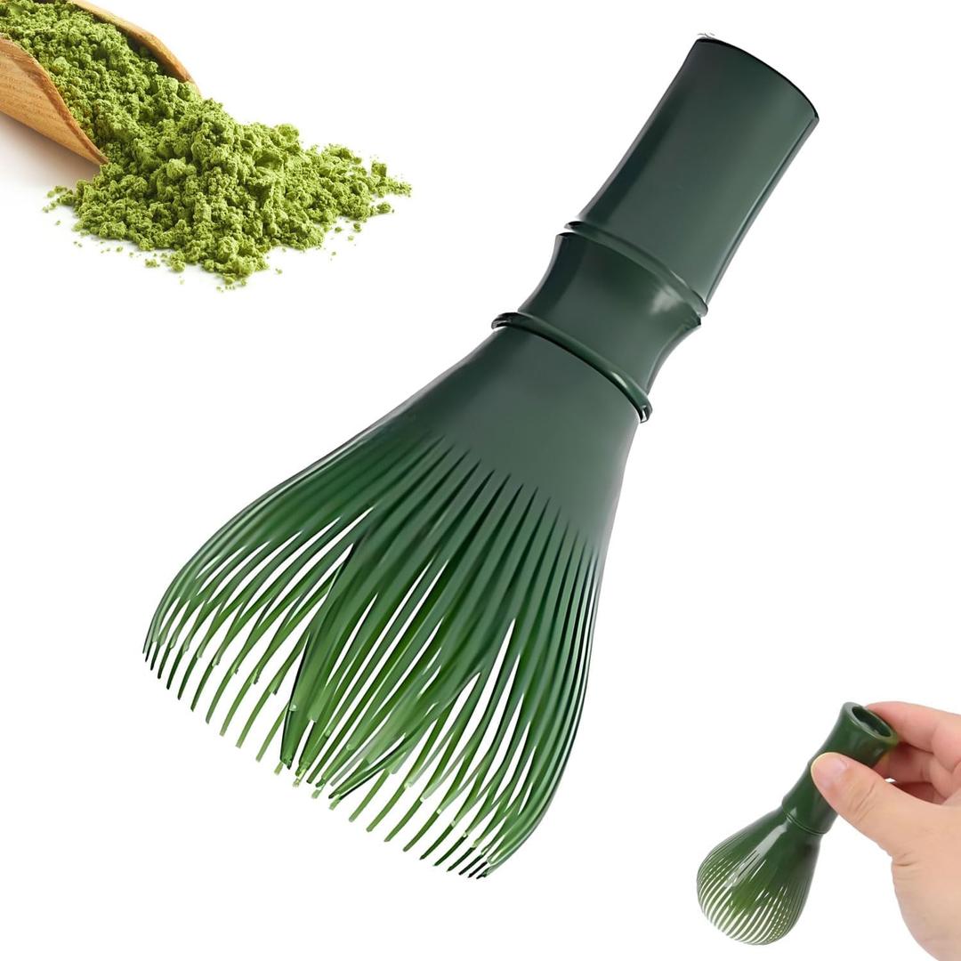 Matcha Whisk, Reusable Resin Matcha Whisk Easy to Clean Stirring Tool for Japanese Matcha Green Tea Ceremony (Green)