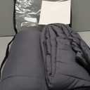 L'AGRATY Weighted Blanket for Adults- Dark Grey, 48"x72", 15lbs, Twin Full Size Heavy Throw Blanket, Cooling, Breathable, Microfiber with Glass Beads, Big, Washable, All-Season