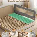 Foldable Bed Rail for Toddlers, 71in Reinforced Carbon Steel Frame&Connectors, Breathable Cationic Fabric - Safety Toddler Bed Rails for Queen, King, Twin, Full, No-Tool Setup.