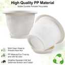 Plastic Flower Pots Planters For Indoor Plants, 4 Pack 10 Inch White Plant Pots With Drainage Hole & Tray, Modern Decorative Large Plant Pot With Saucer For Indoor Outdoor Plants Garden House Planter