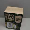 Reli. Biodegradable Dog Poop Bags w/Holder (1200 Count - 80 Rolls Bulk) | Leash Clip Dispenser | 9x13" Large Dog Bags for Poop | Green Eco-Friendly Oxobiodegradable Waste Disposal Refills (Unscented)