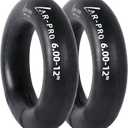 AR-PRO 6-12 (6.00-12) Heavy Duty Inner Tube with TR13 Offset Straight Valve Stem Lawn Tractor, Trailer, Golf Cart, Utility Cart Replacement Tire Tube 2 Pack